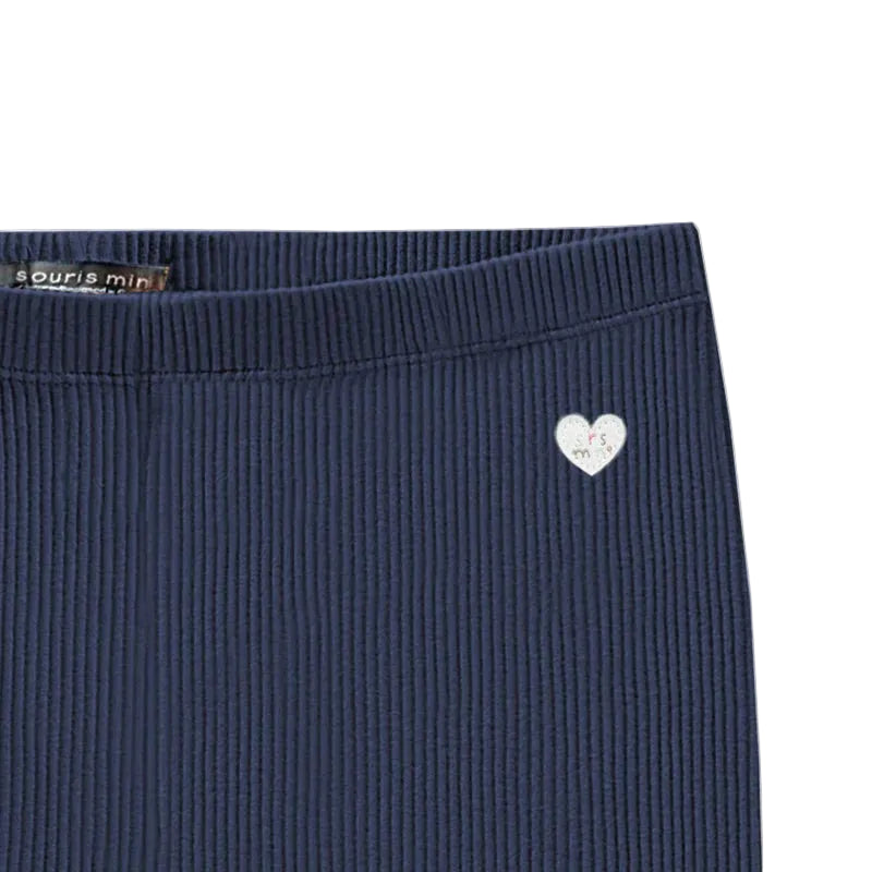 Rib Knit Legging - Marine Blue