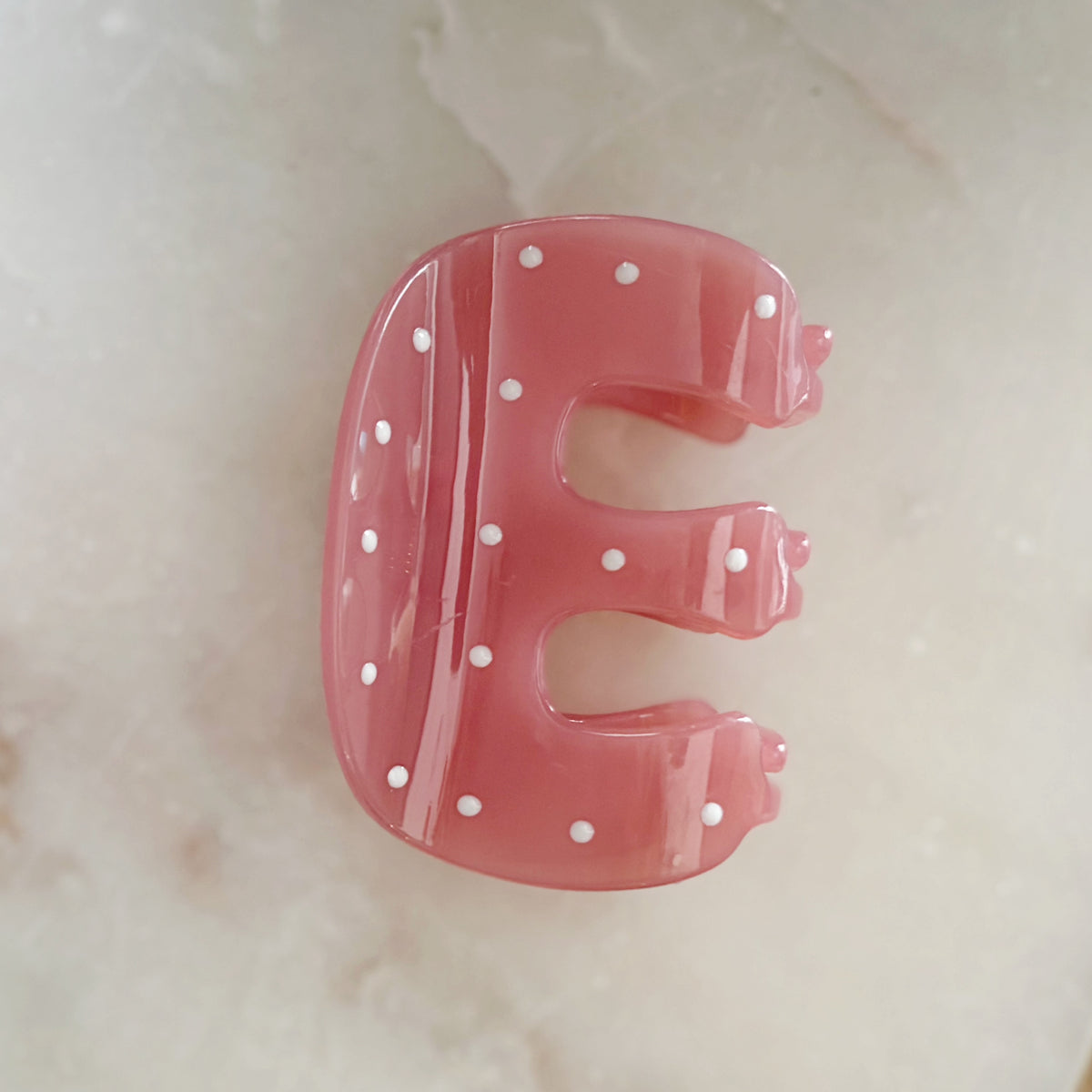 Polka Dot Hair Clip - Pink