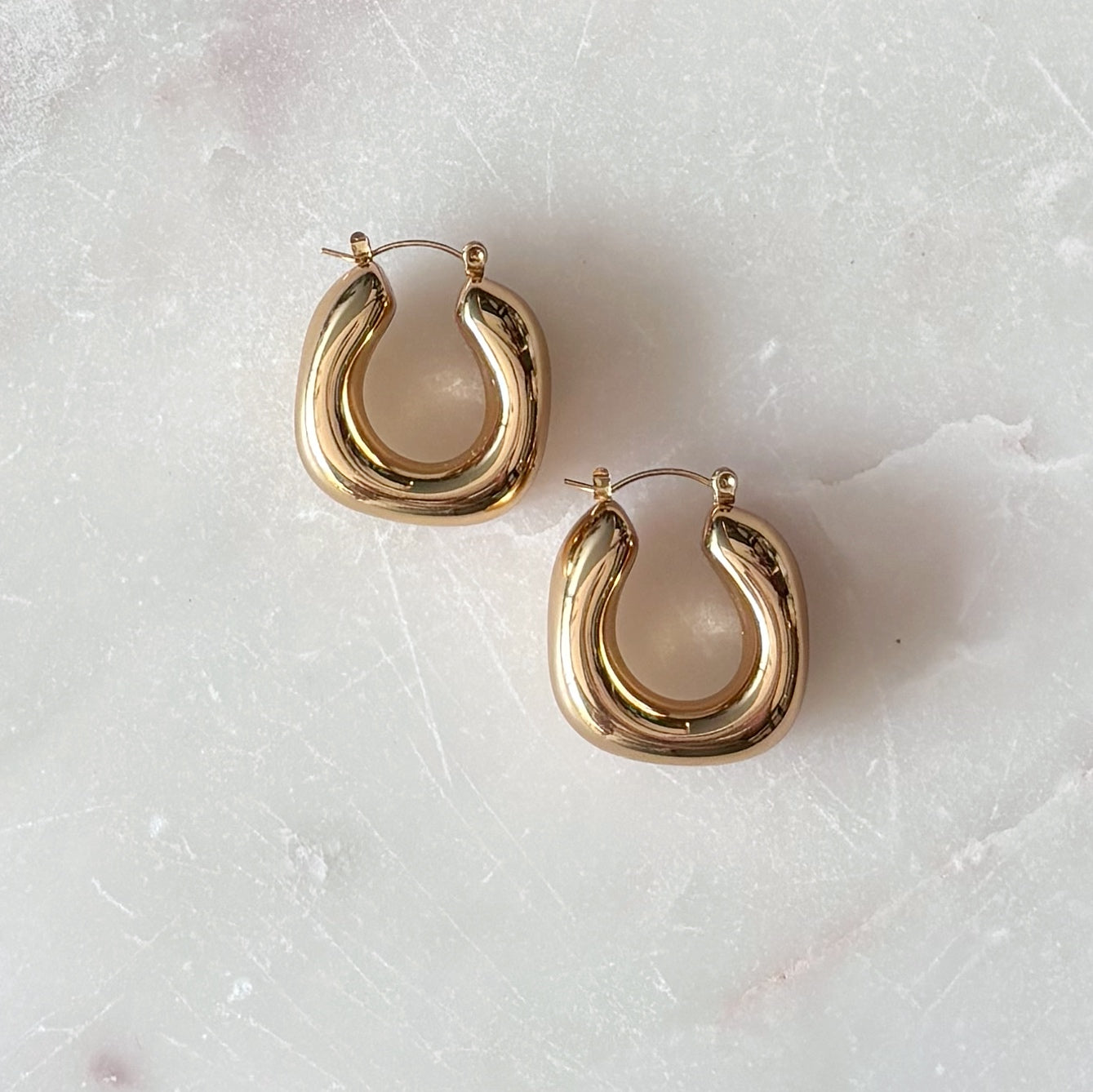 Gold Chunky Hoop Earrings