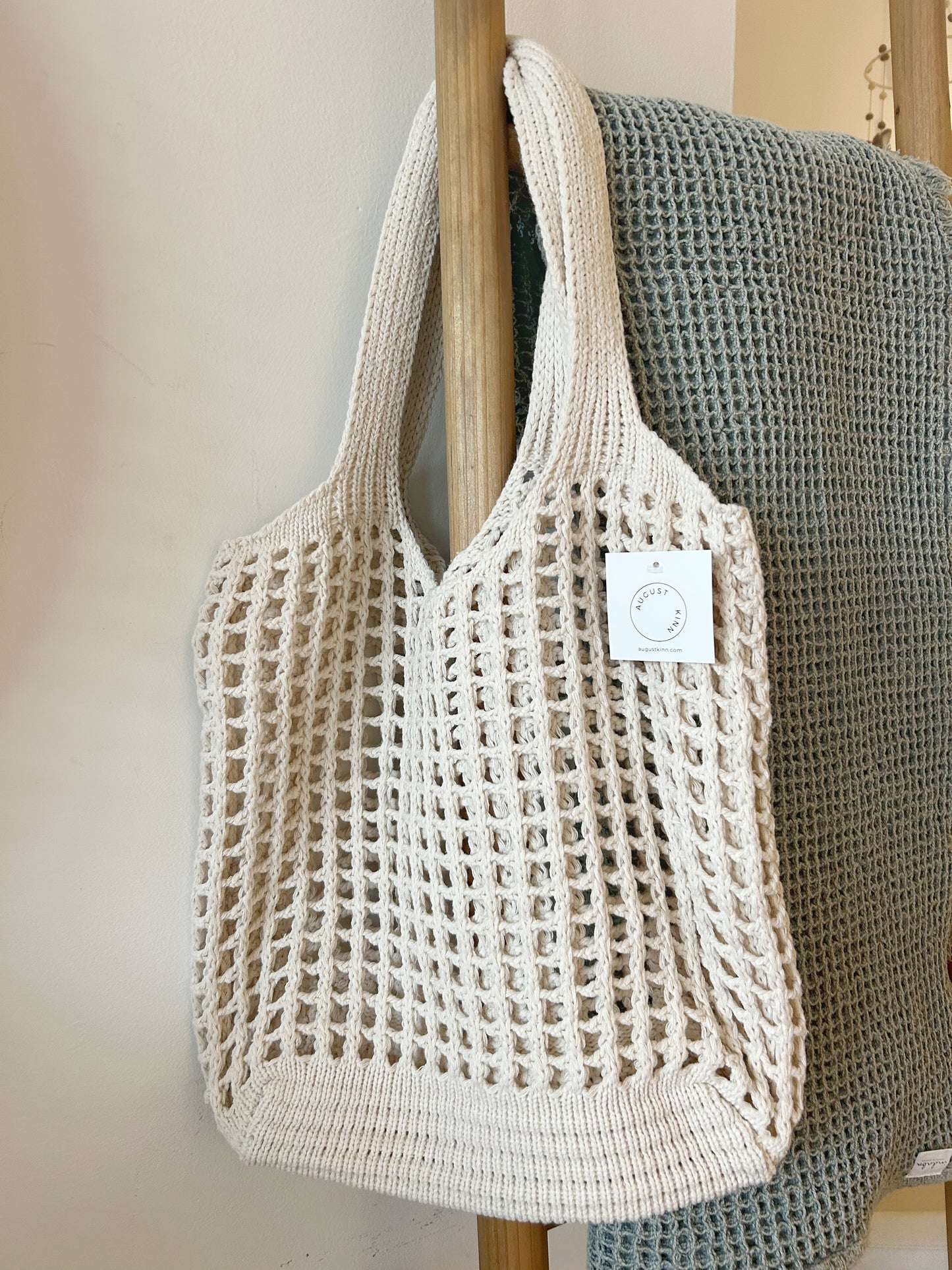 Crochet Tote Bag - Ivory