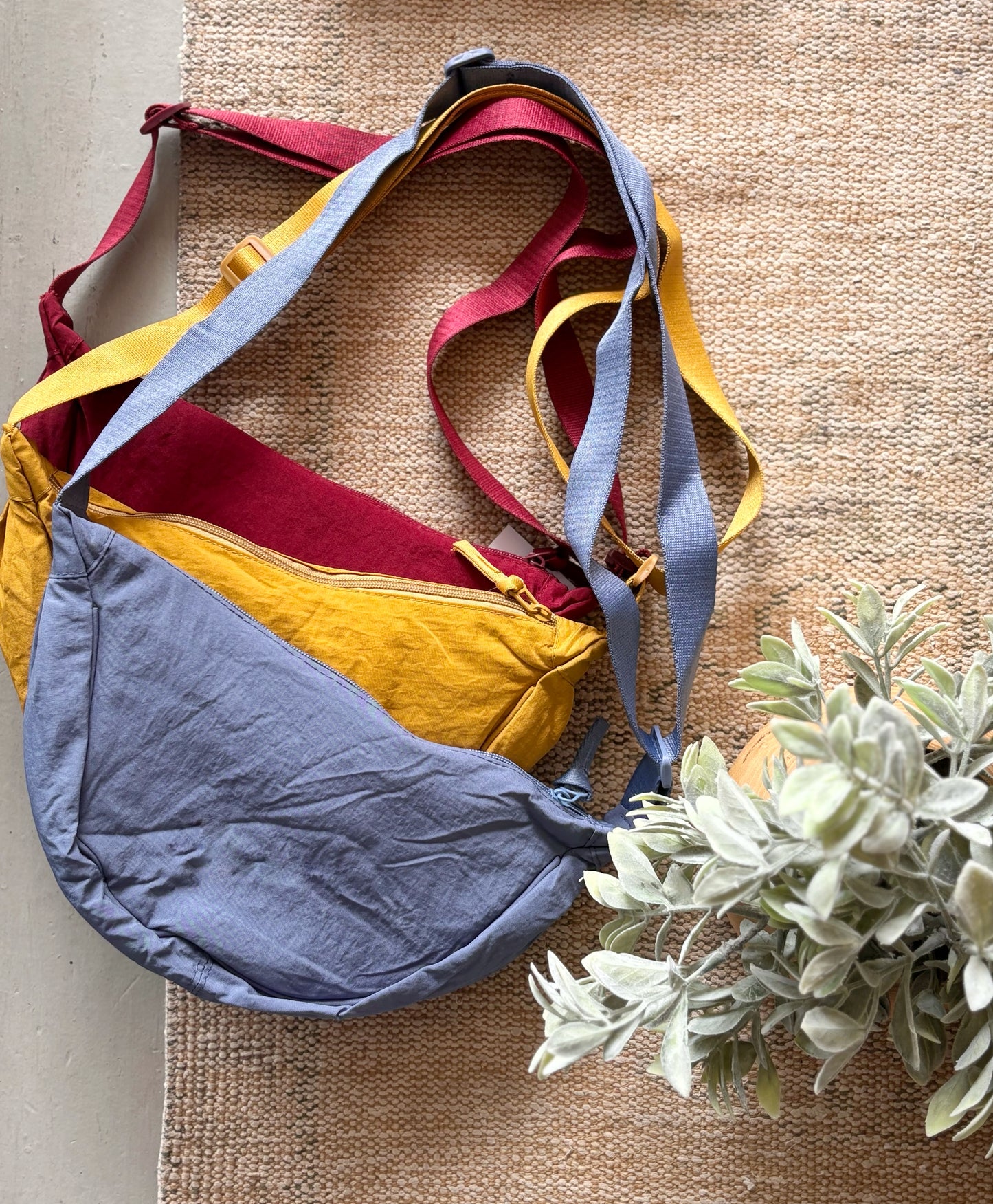 Nylon Crossbody Bag - Red