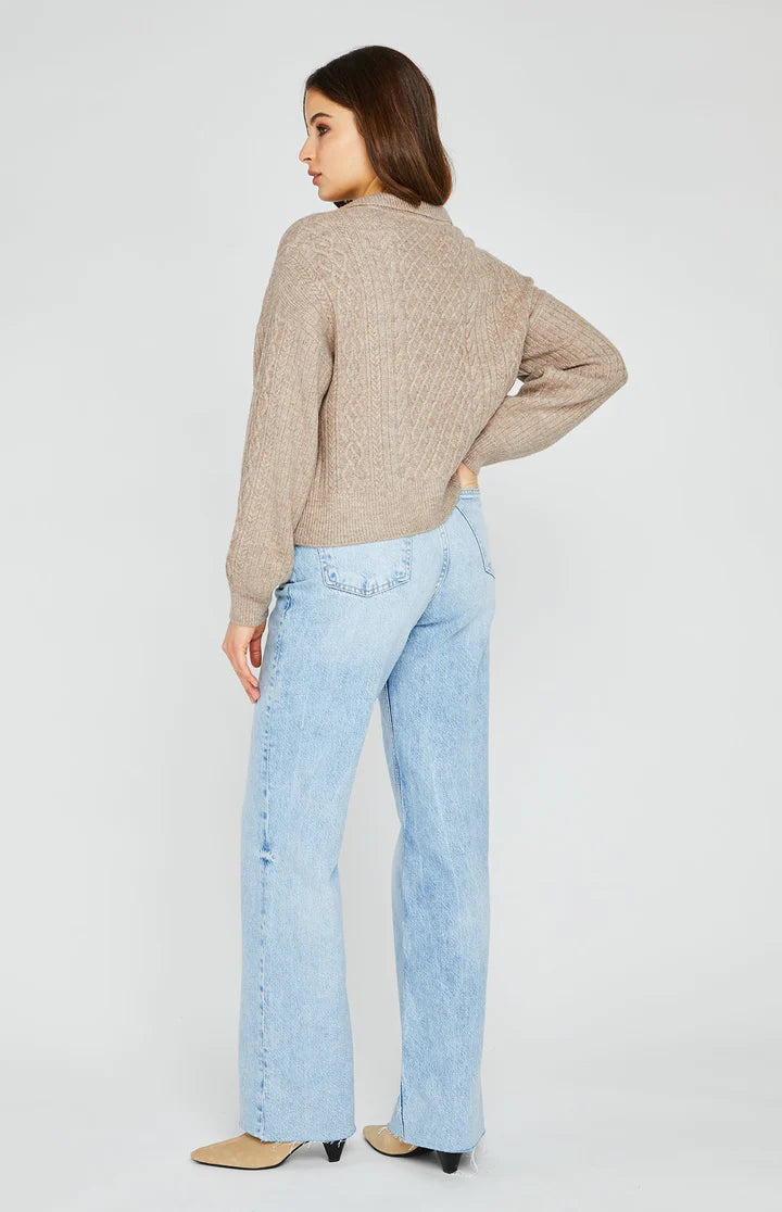 Napa Knit Sweater - Heather Taupe