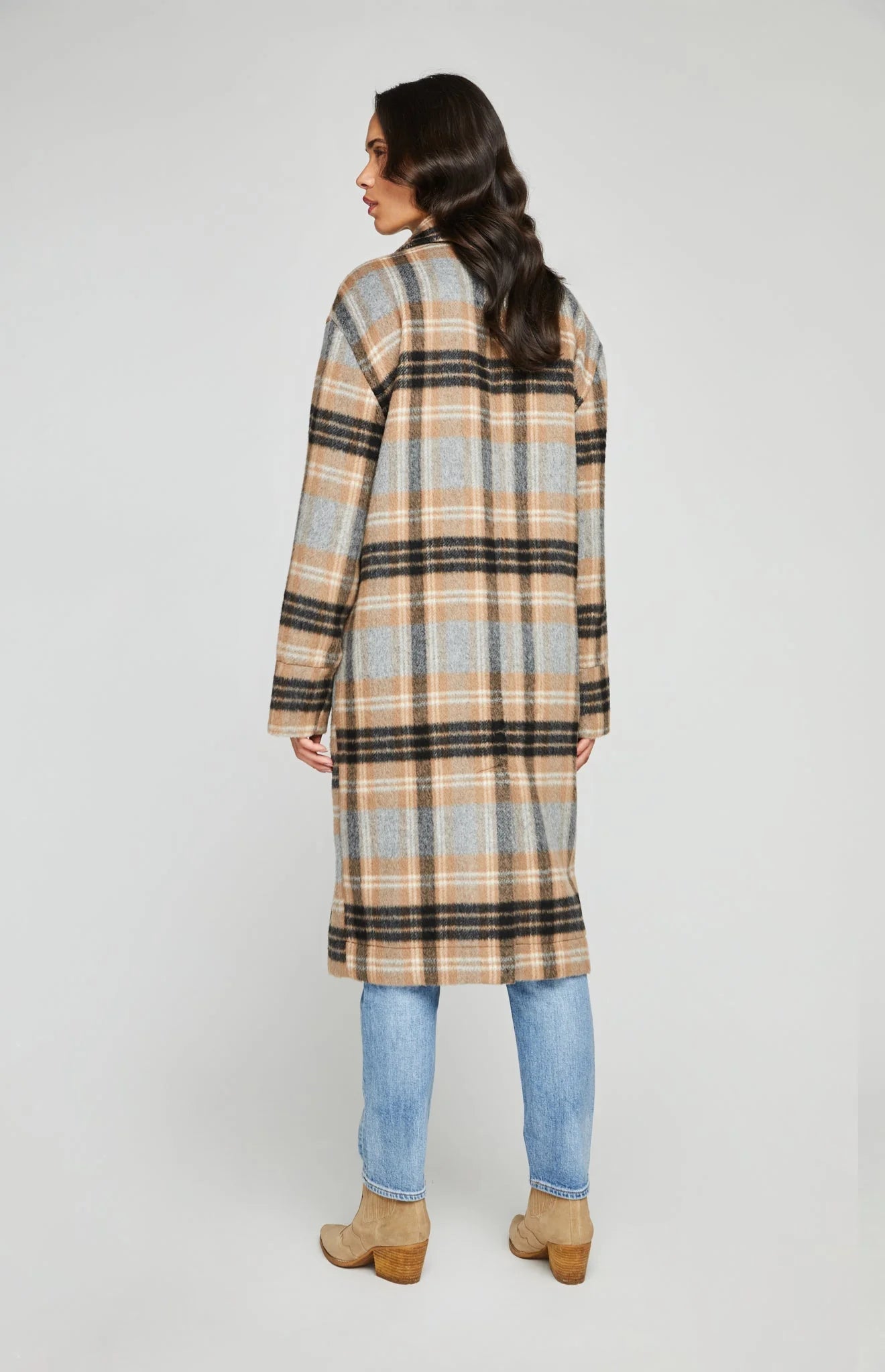 Ezra Coat - Sand Plaid