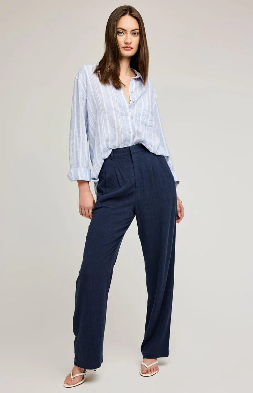 Elliot Linen Pant - Navy