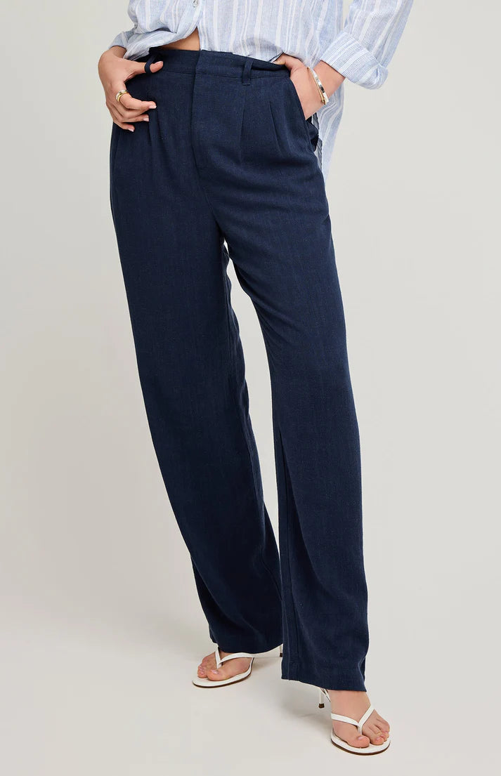 Elliot Linen Pant - Navy