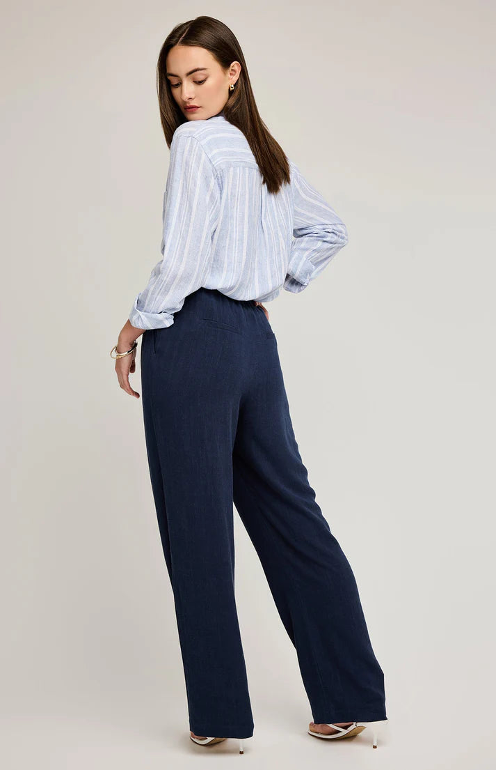 Elliot Linen Pant - Navy