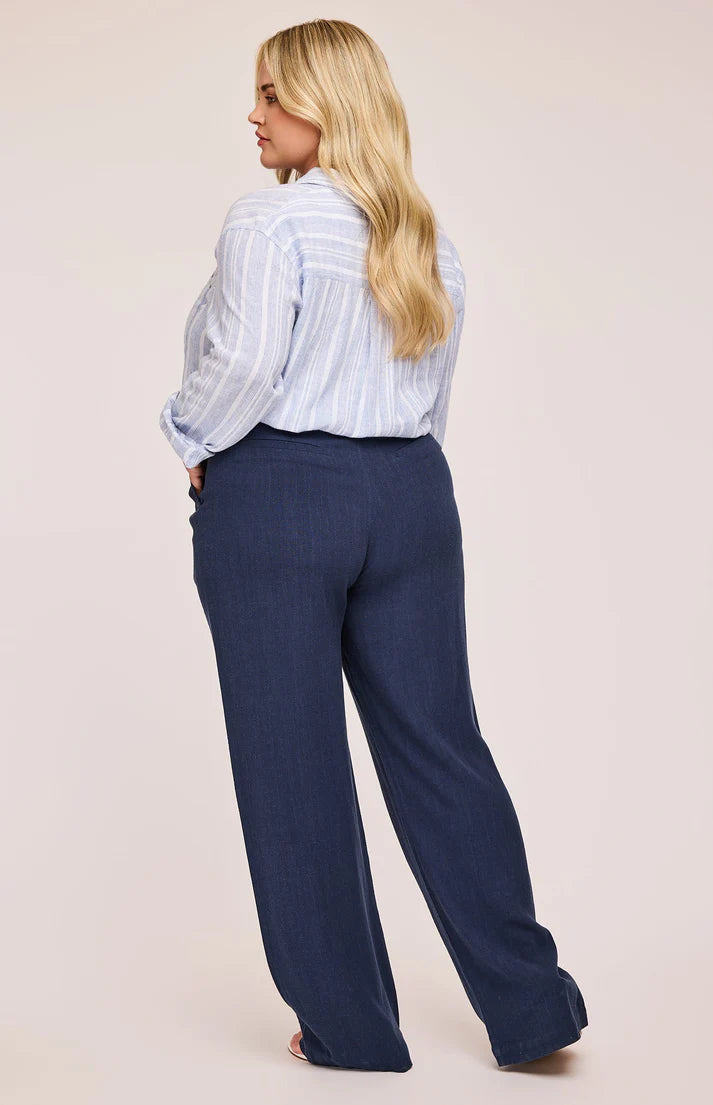 Elliot Linen Pant - Navy