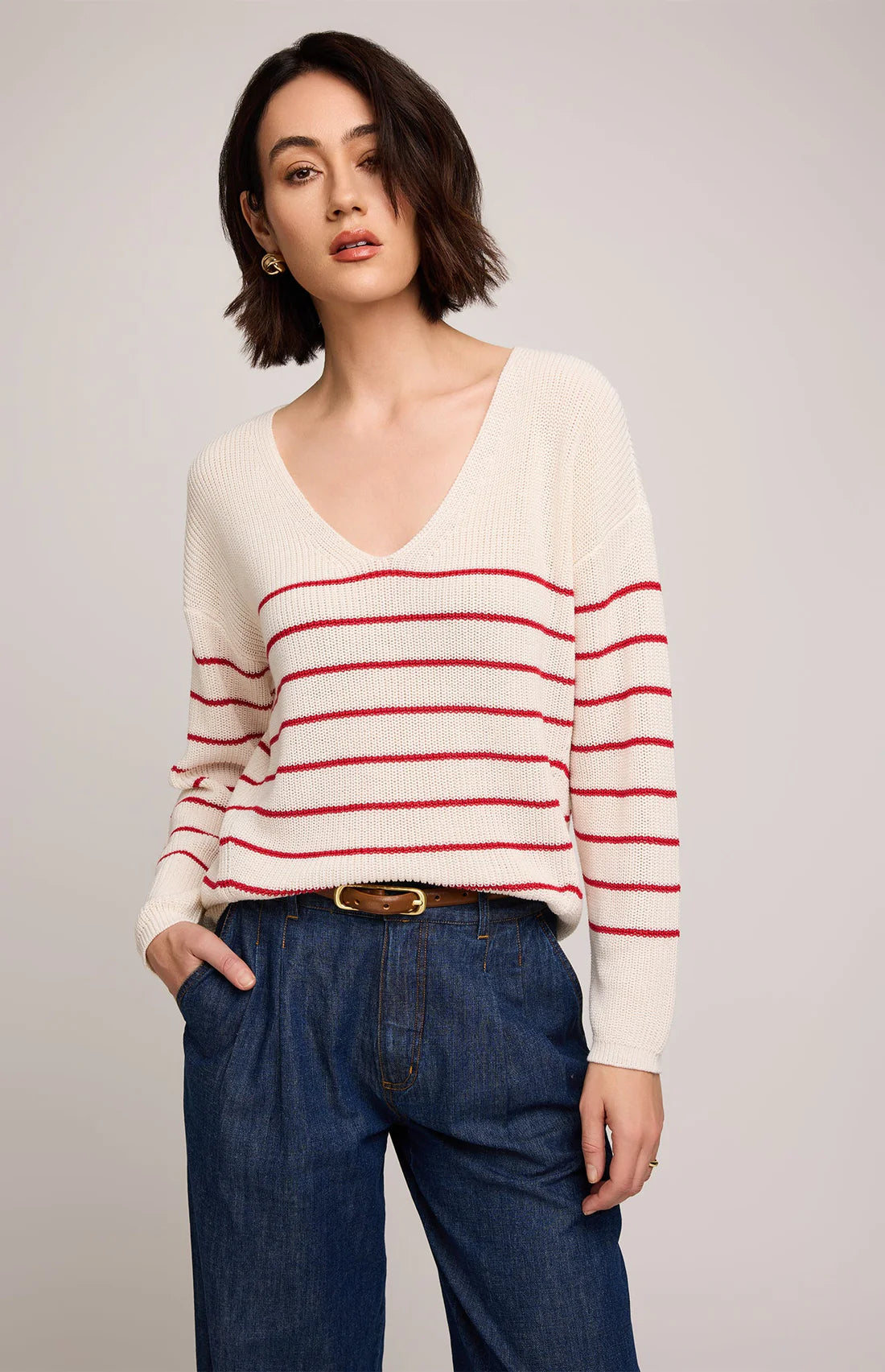 Tucker Sweater - Red Stripe