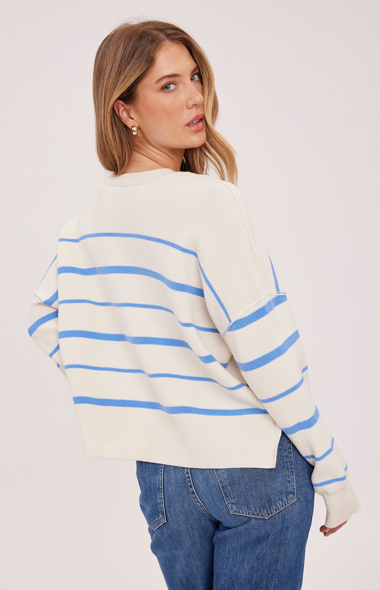 Echo Knit Sweater - Sky Stripe