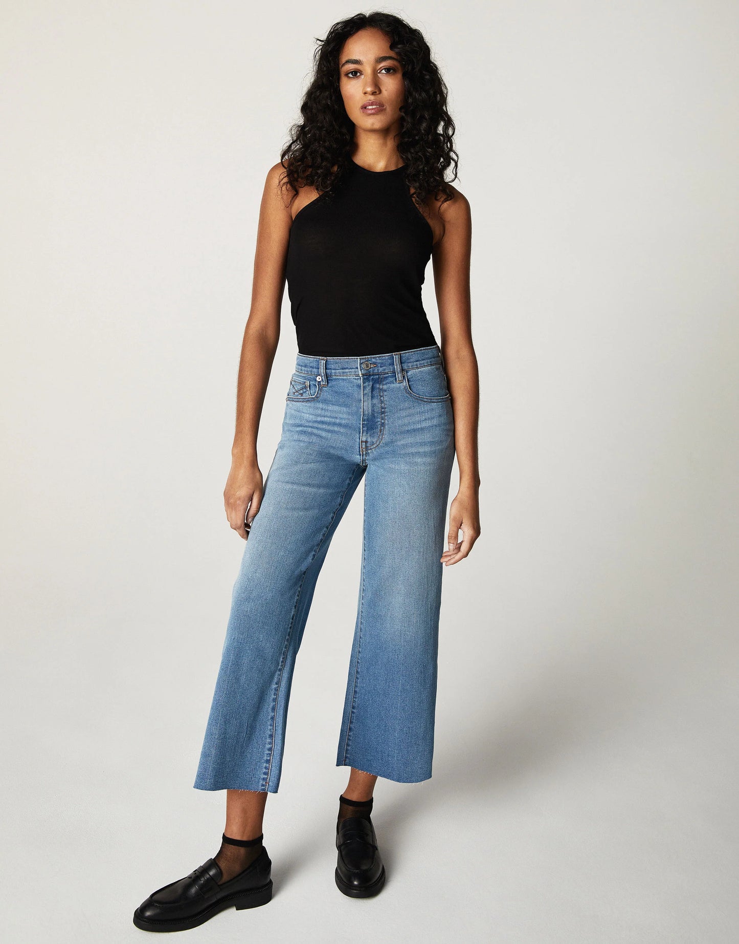 Greta Mid Rise Wide Leg - Larchmont