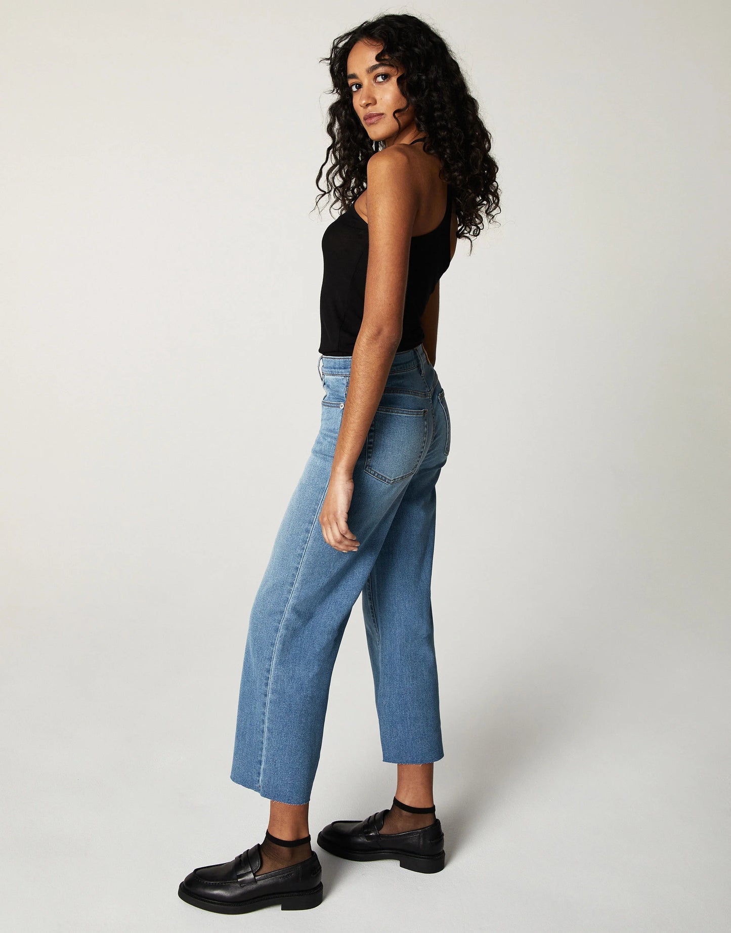 Greta Mid Rise Wide Leg - Larchmont