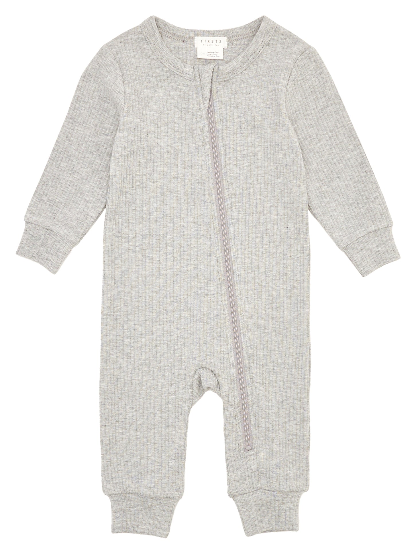 Modal Ribbed Sleeper - Heather Grey