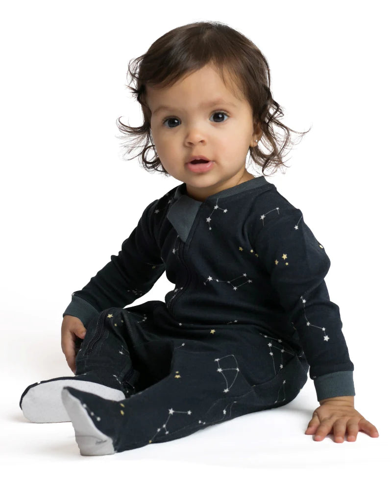Organic Cotton Sleeper - Galaxy Love, Navy
