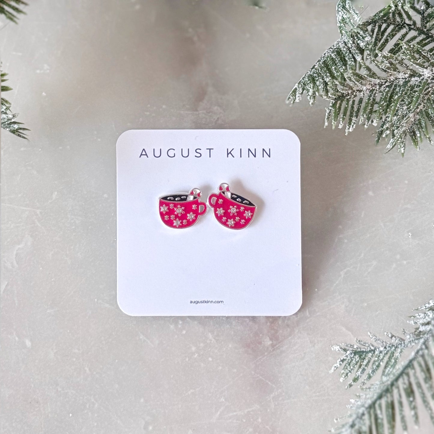 Enamel Earrings - Hot Chocolate