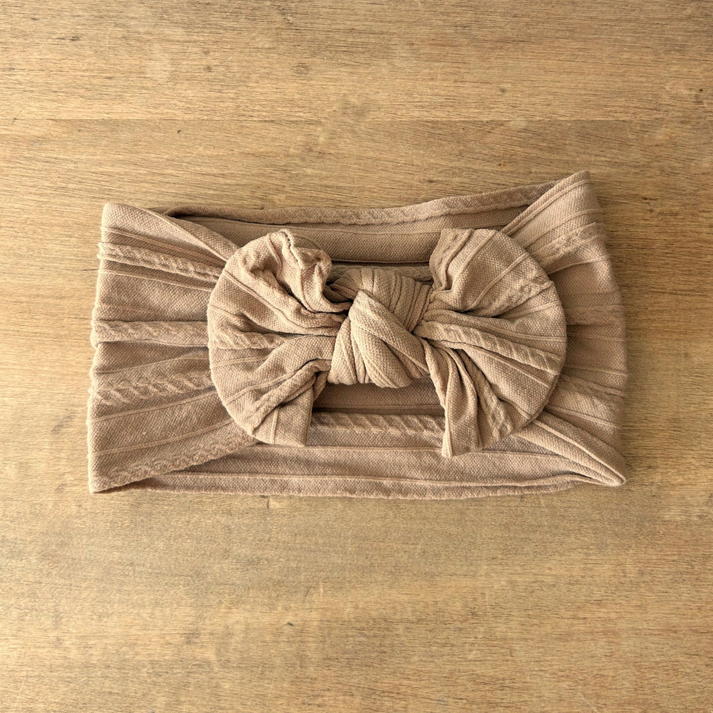 Stretchy Bow Headband - Mocha