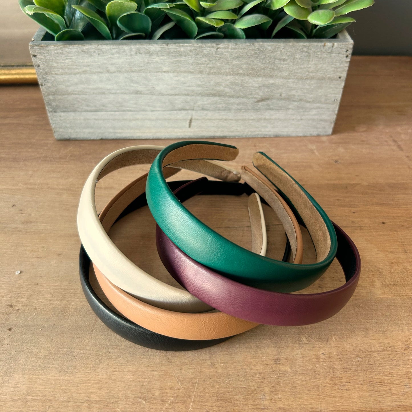 Leatherette Headband - Black