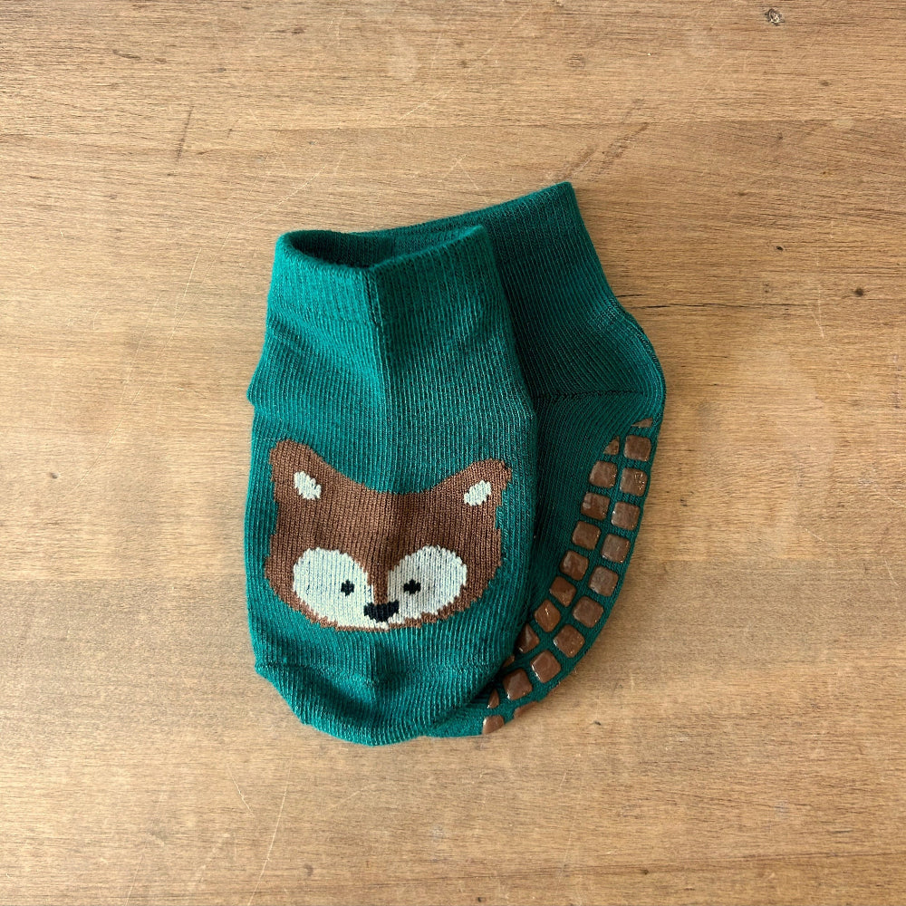 Baby Grip Socks - Green Fox