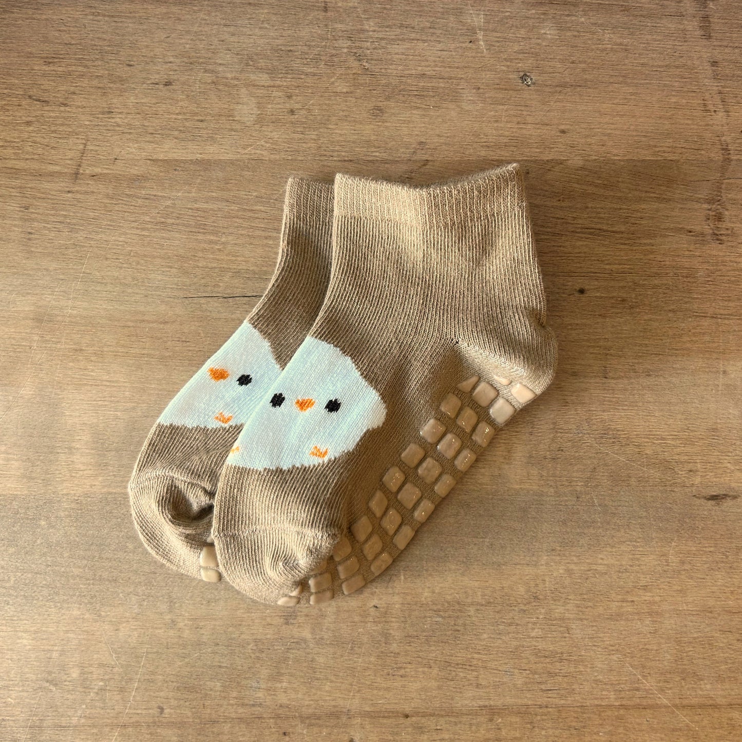 Baby Grip Socks - Tan Chick