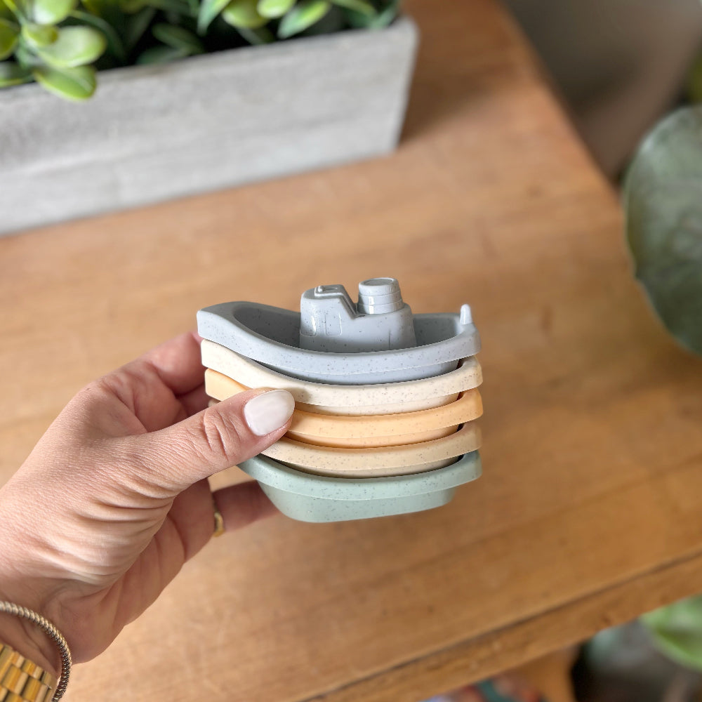 Mini Stacking Boat Bath Toy Set
