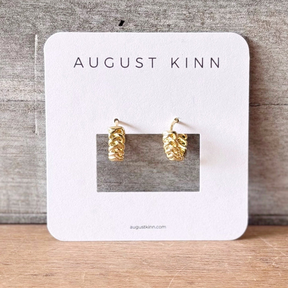 Braided Hoop Earrings - Gold