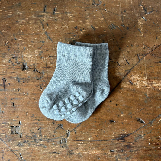 Cotton Baby Socks (2 pairs) - Light Grey