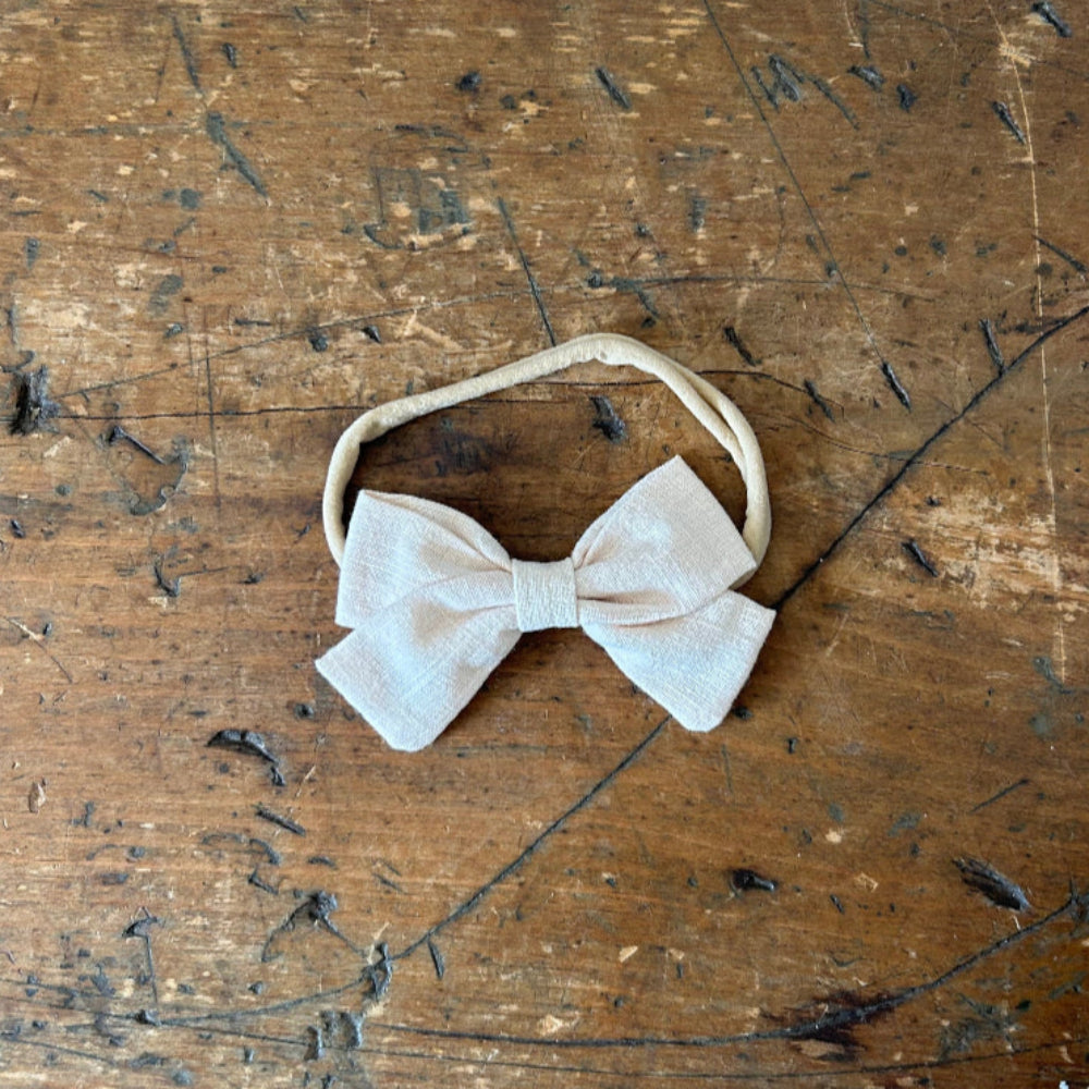 Baby Bow Headband - Cream