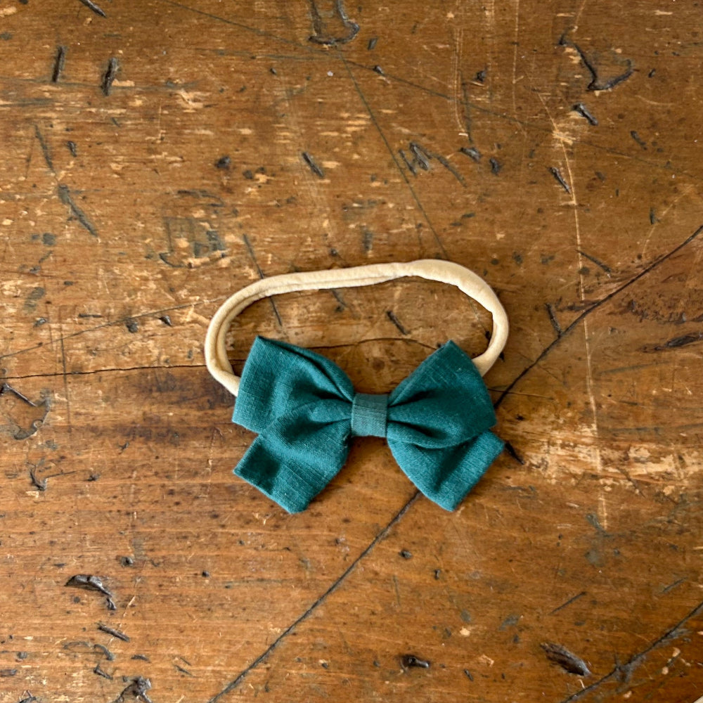Baby Bow Headband - Emerald