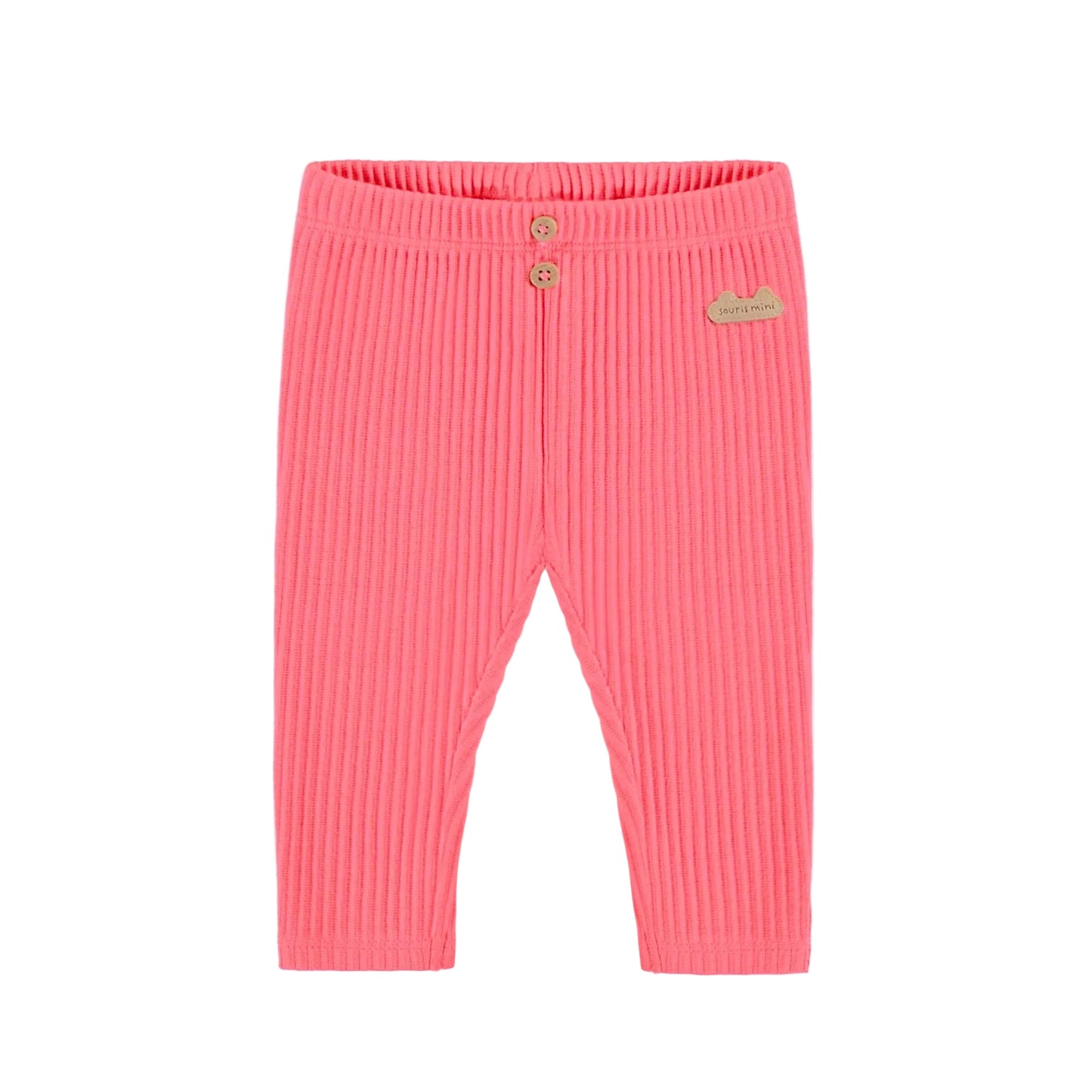 Rib Knit Legging - Bright Pink