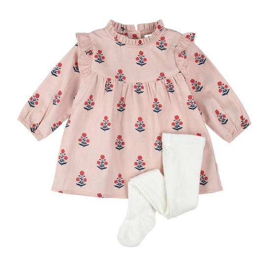 Twill Dress Set - Poppy