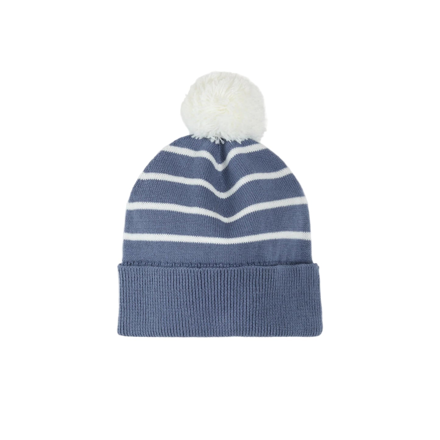 Striped Knit Hat - Denim Blue