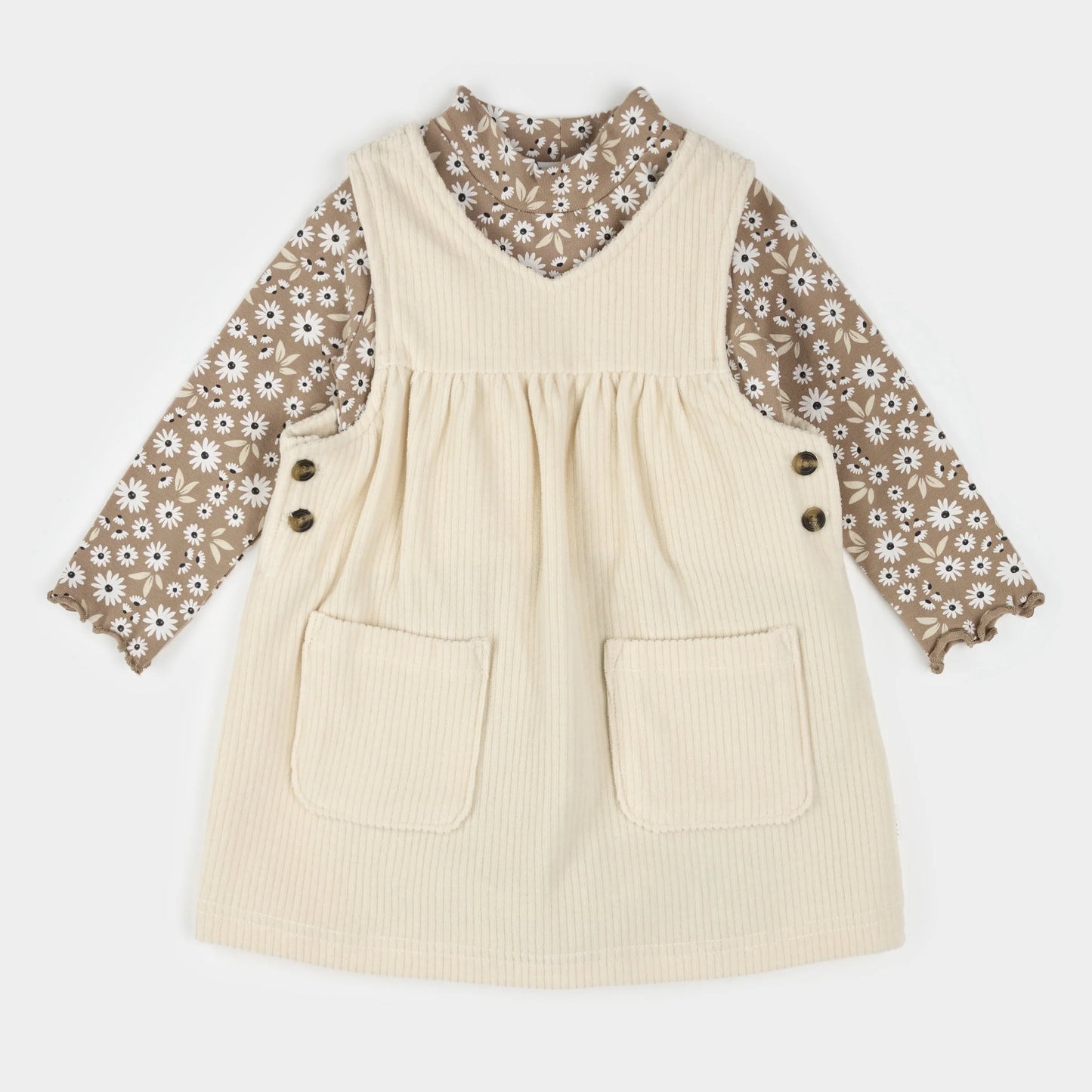 Corduroy Overall Dress Set - Daisy