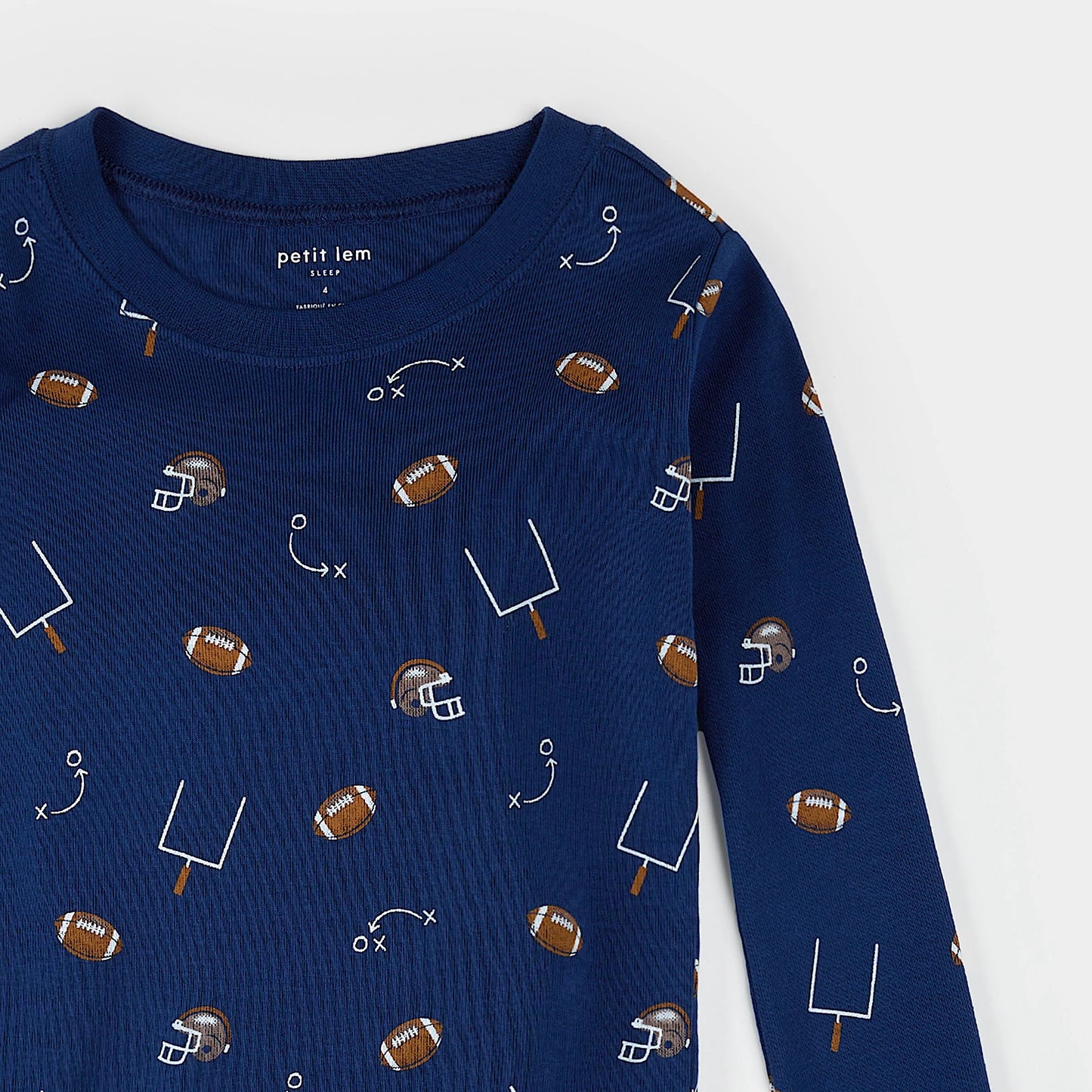 Two Piece Pajama Set - Football