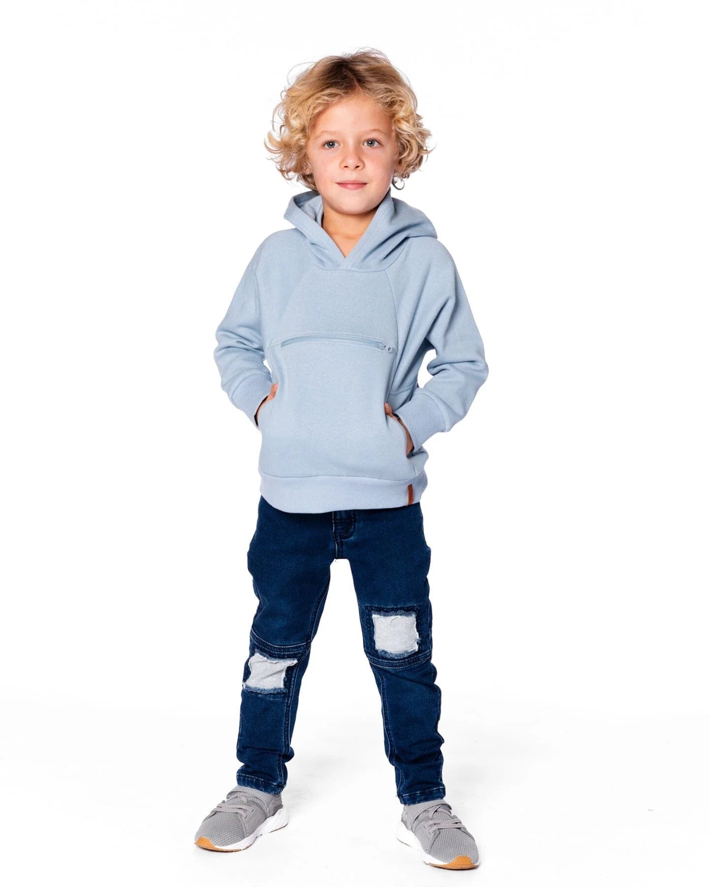 Hooded Sweatshirt - Light Blue