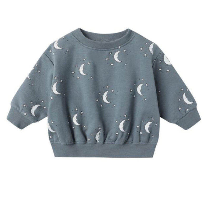 Relaxed Fleece Sweatshirt - Silver Moons
