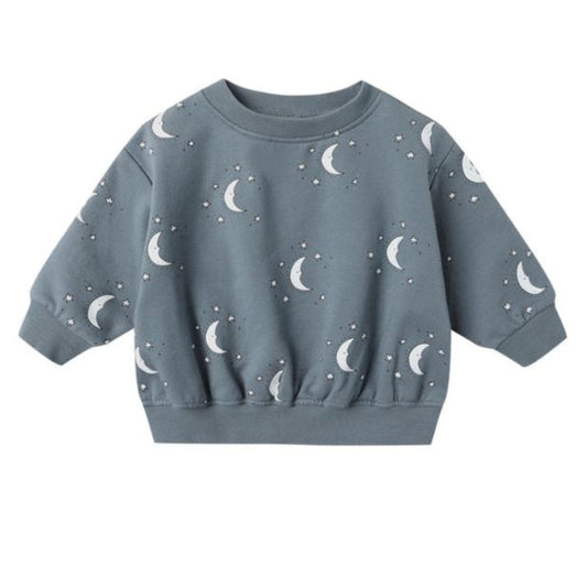 Relaxed Fleece Sweatshirt - Silver Moons
