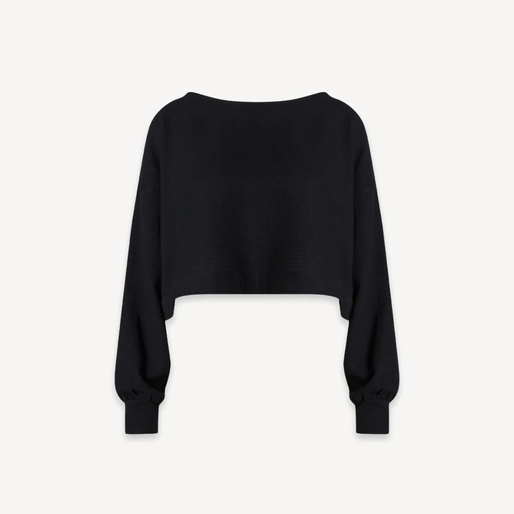 Crop Blouse - Black (O/S)