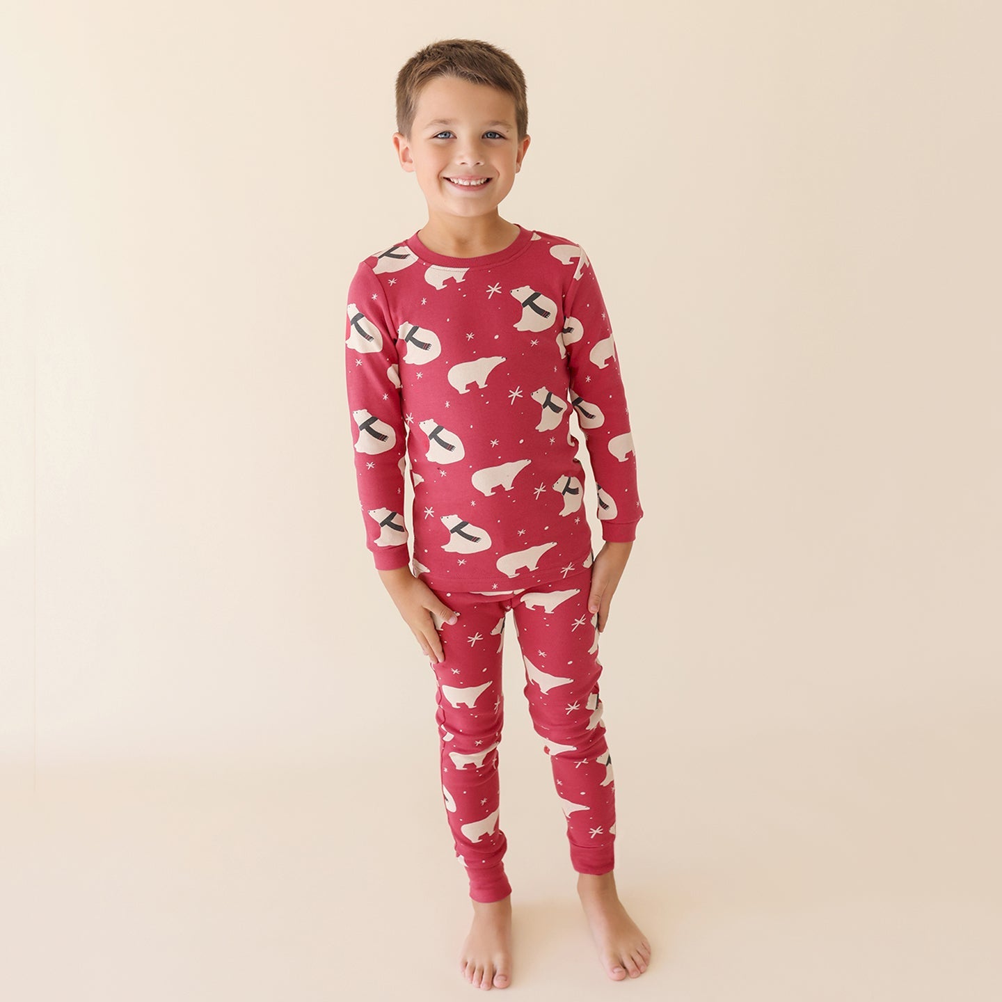 Organic Kids’ Holiday Pajamas - Polar Bears