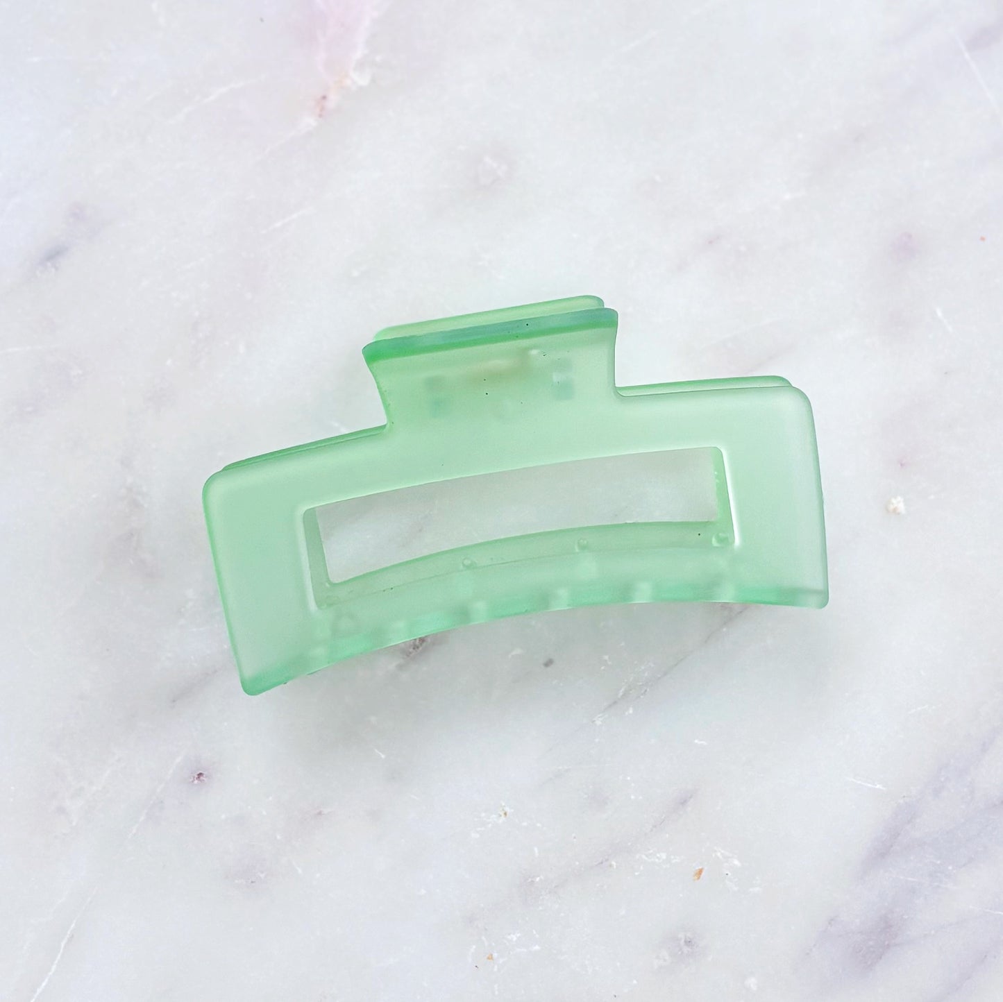 Frosted Hair Clip - Lime
