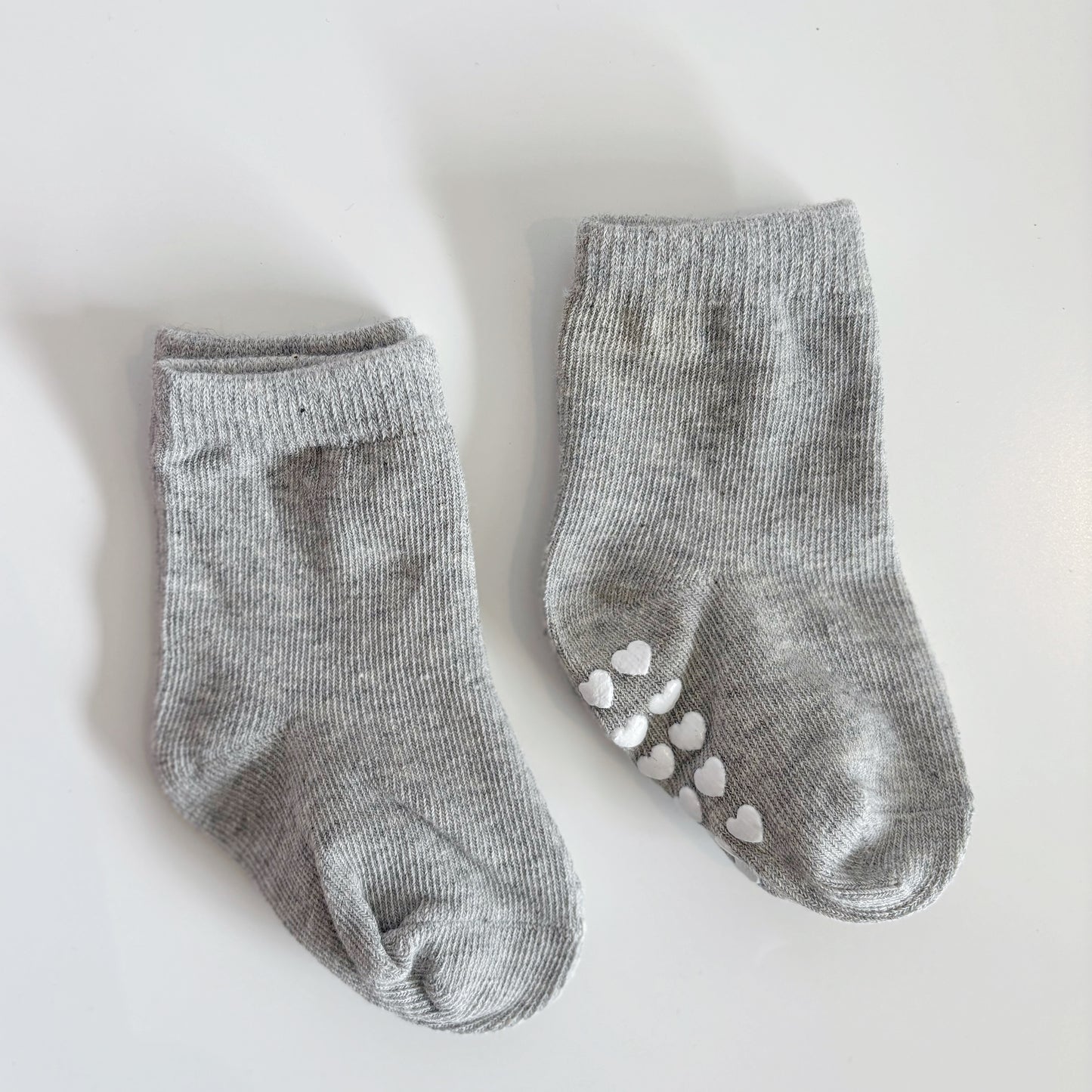 Cotton Baby Socks (2 pairs) - Light Grey
