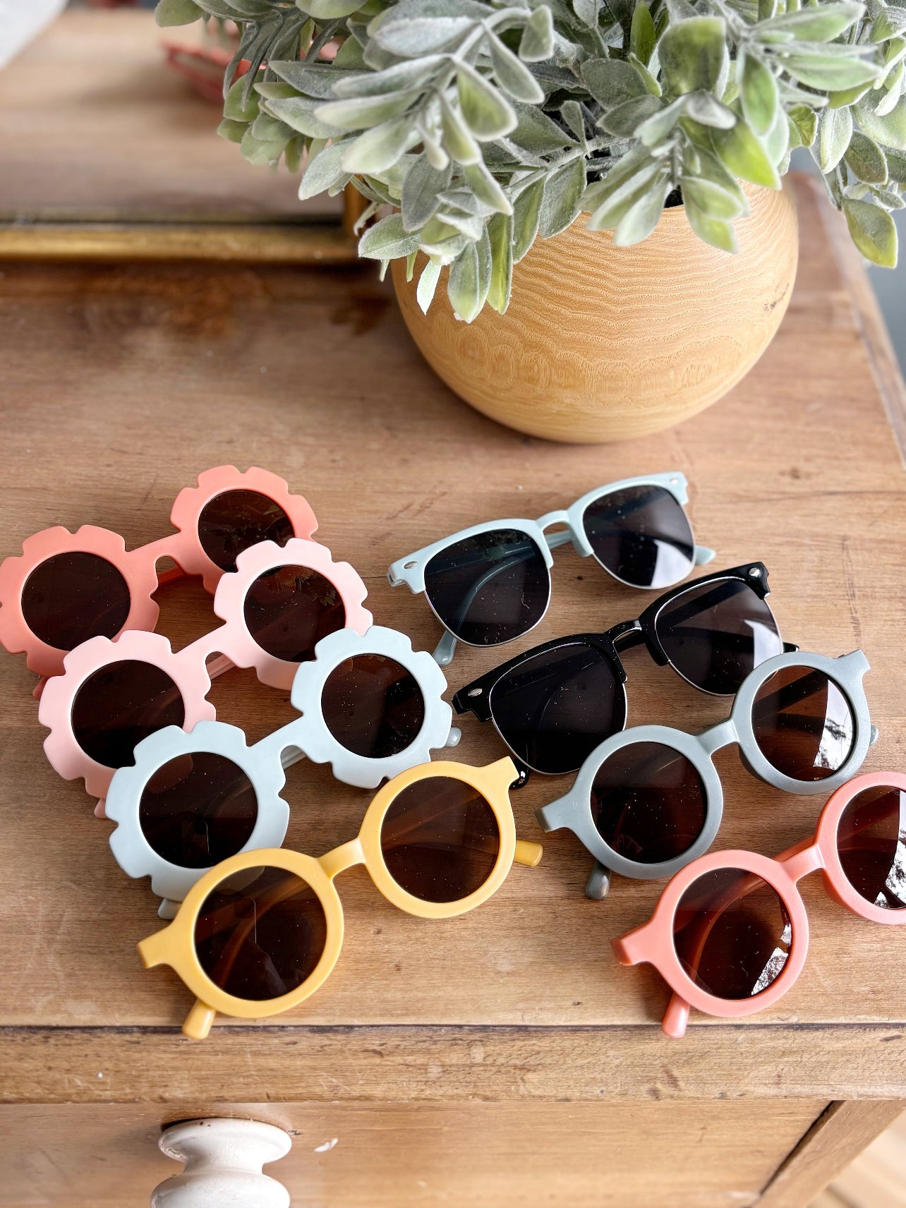 Toddler Retro Sunglasses - Sky Blue