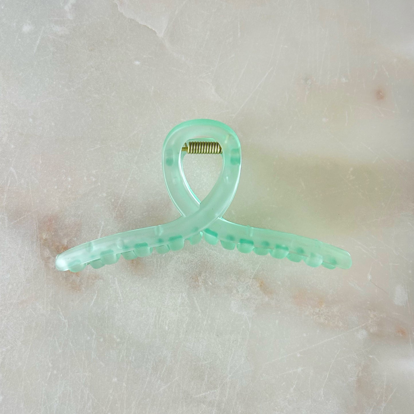 Frosted Twist Hair Clip - Lime