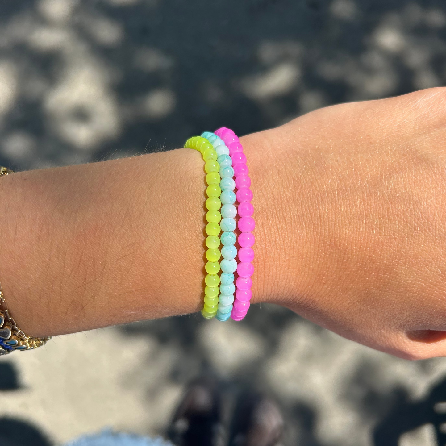 Beaded Bracelet - Candy Blue
