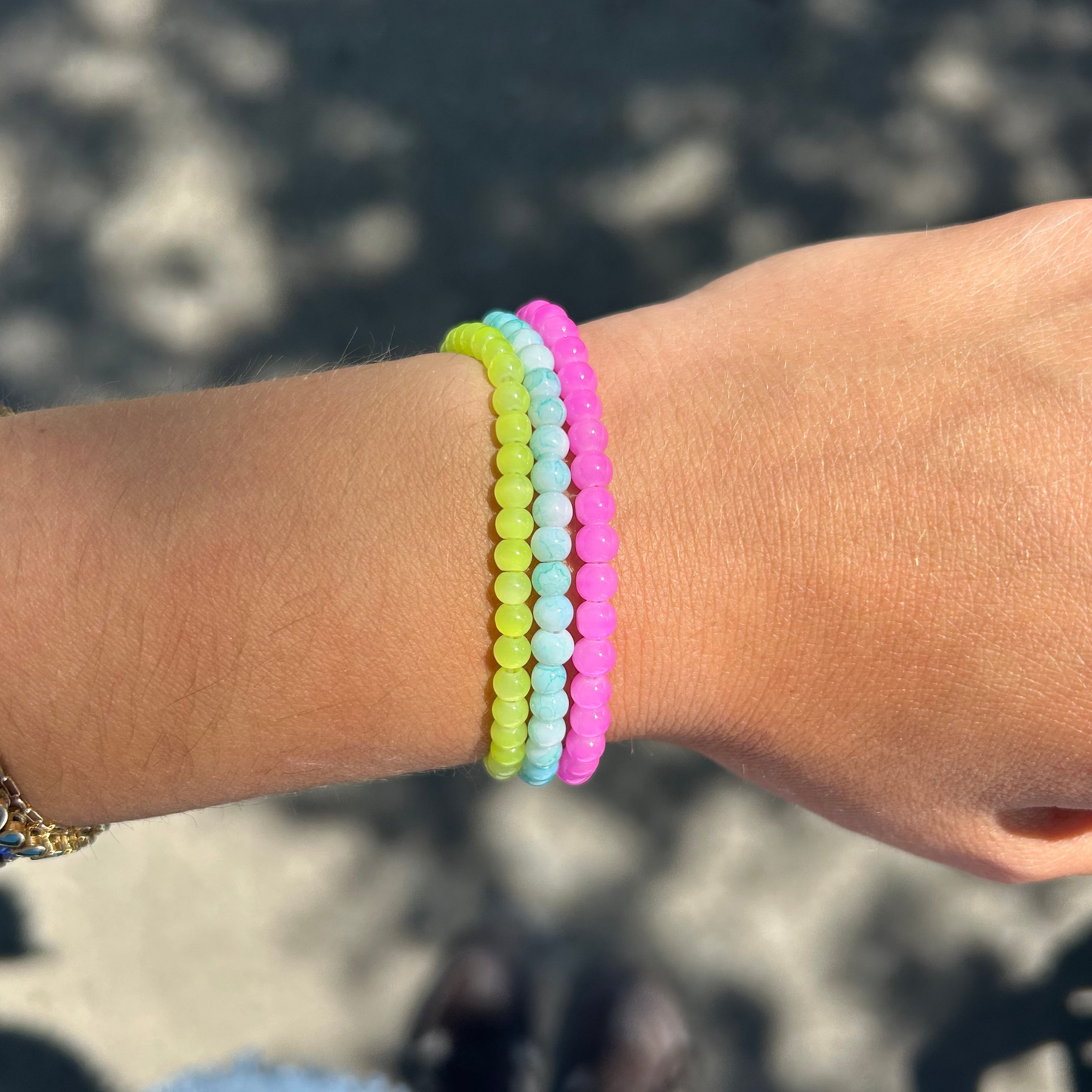 Beaded Bracelet - Candy Pink