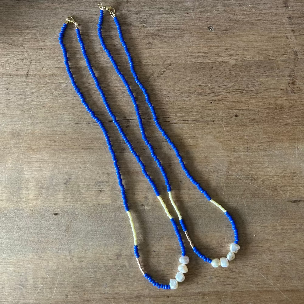 Freshwater Pearl Necklace - Royal Blue