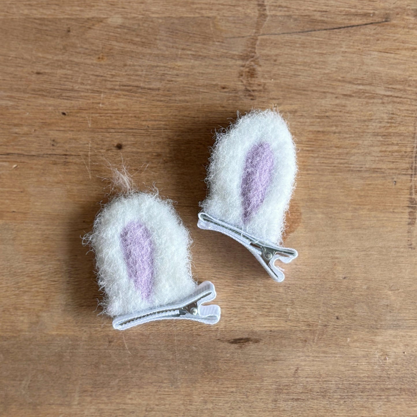 Bunny Ear Hair Clips - Purple