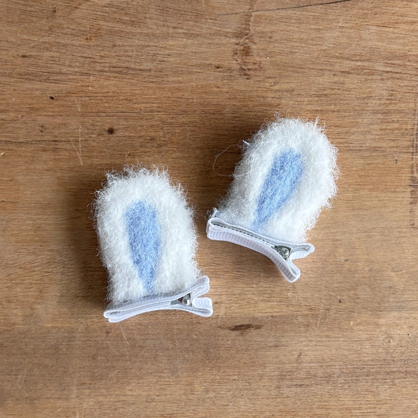 Bunny Ear Hair Clips - Blue