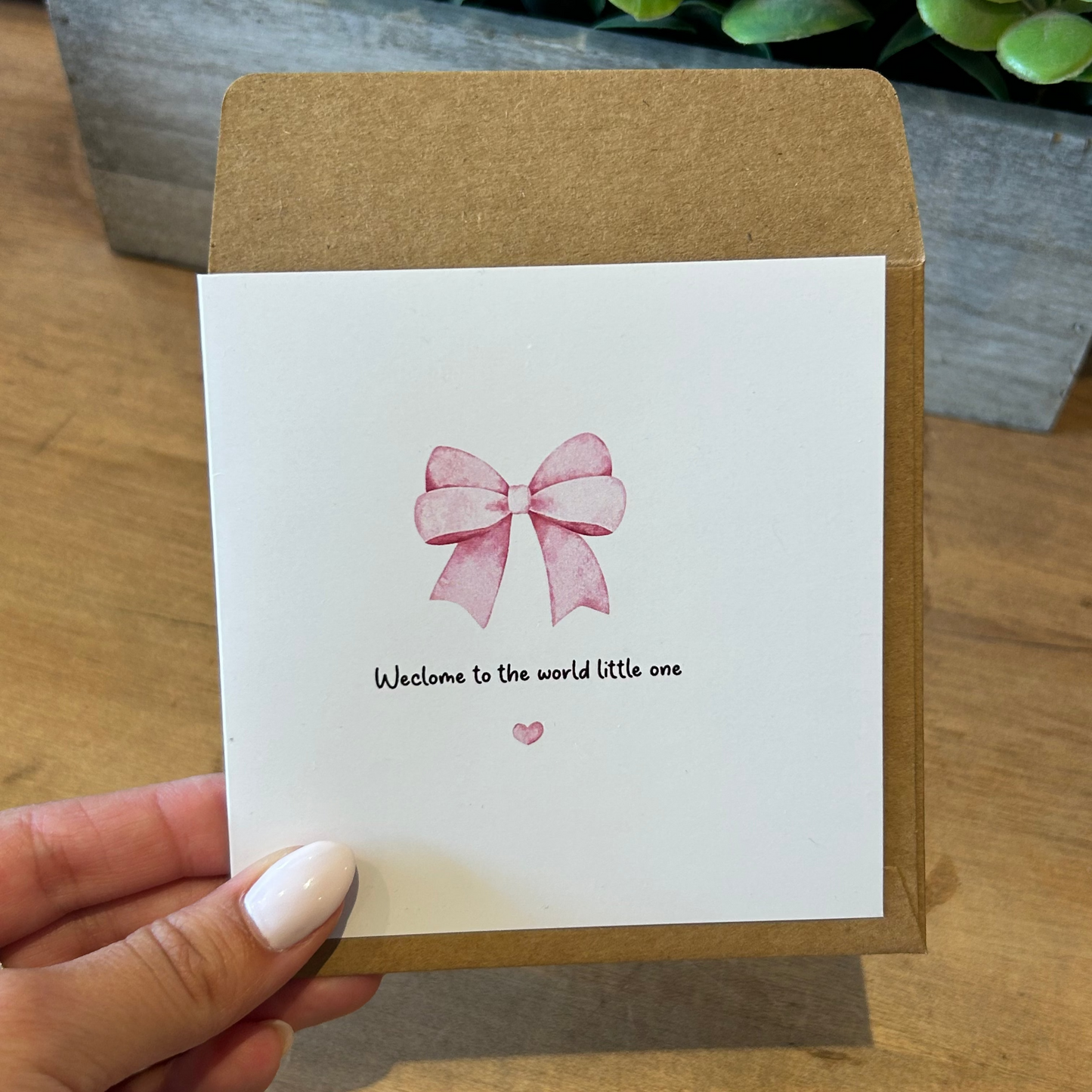 Card - Welcome To The World Bow