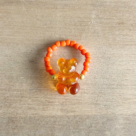 Gummy Bear Bead Ring - Orange
