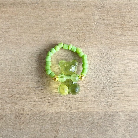 Gummy Bear Bead Ring - Green
