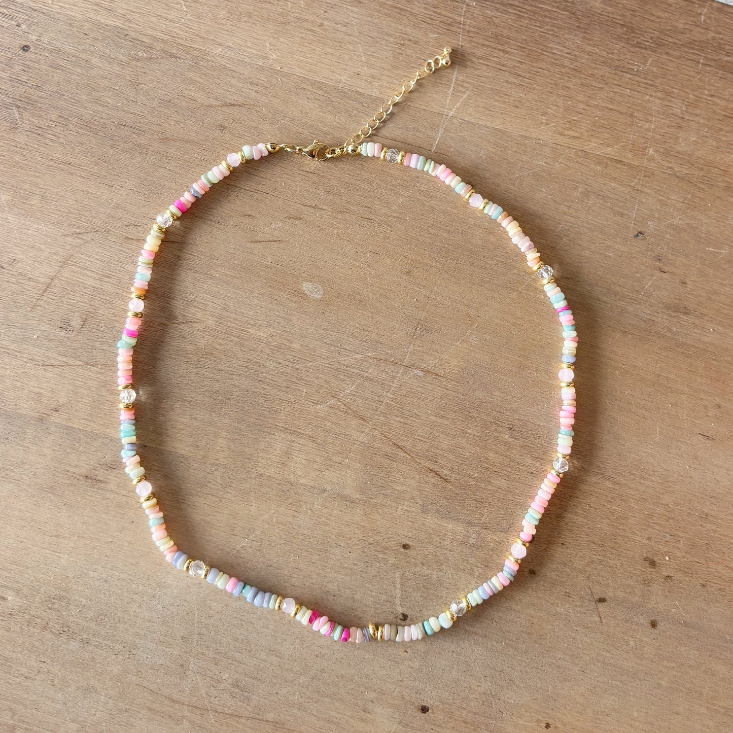 Pastel Stone Bead Necklace